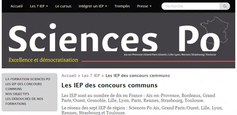 nouveau site internet des 7 IEP